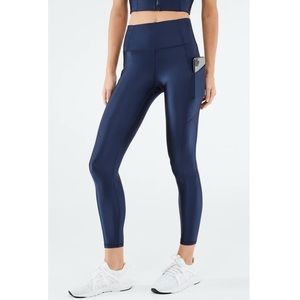 Navy Shiny Fabletics Leggings